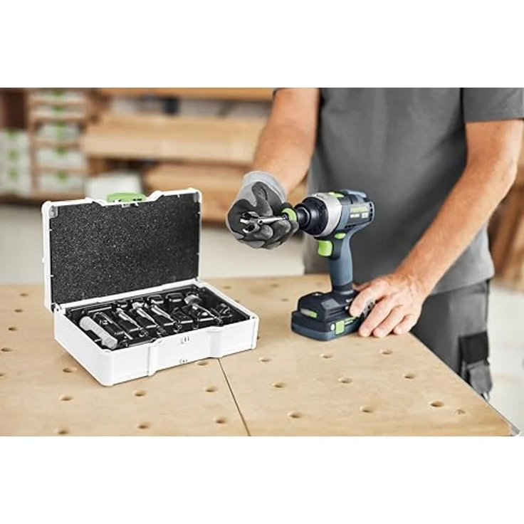 Festool Forstnerbohrer-Set SYS3 S 76-FB CE-SORT/5, 5-teilig mit Systainer und austauschbaren Zentrierbohrer, für präzise Sacklöcher und Winkelbohrungen – Bild 3