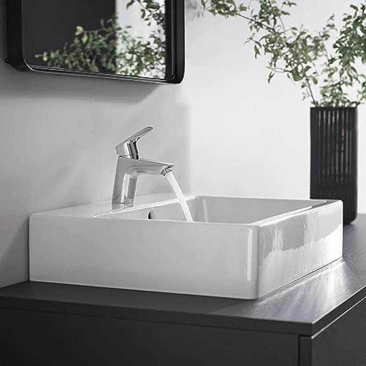 hansgrohe Logis 70 Waschtischarmatur, chrom, ComfortZone 70, Normalstrahl, Push Open Ablaufgarnitur, 5 l/min – Bild 2