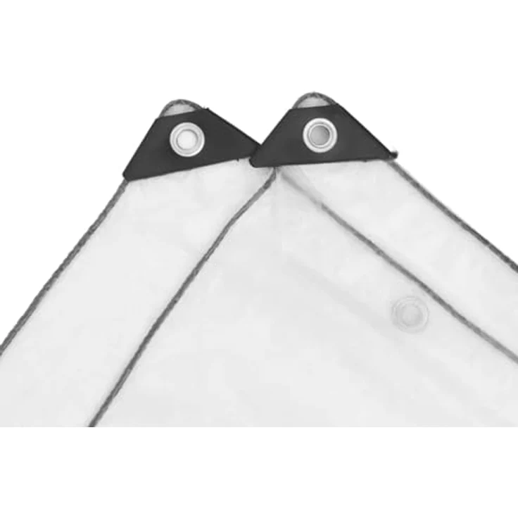 vidaXL Transparente Plane mit Ösen, 5 x 12 m Polyethylen, wasserfest und robust, transparent – Bild 7