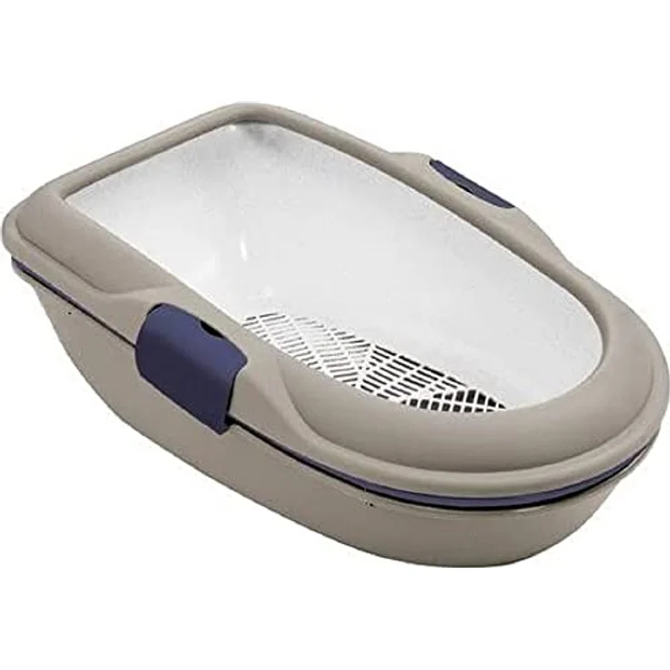 Stefanplast 81579 Katzentoilette „FURBA“ und „FURBA Maxi“ | Katzenklo mit Reinigungssieb und 2 Schalen | Mit hohem Rahmen – Bild 1