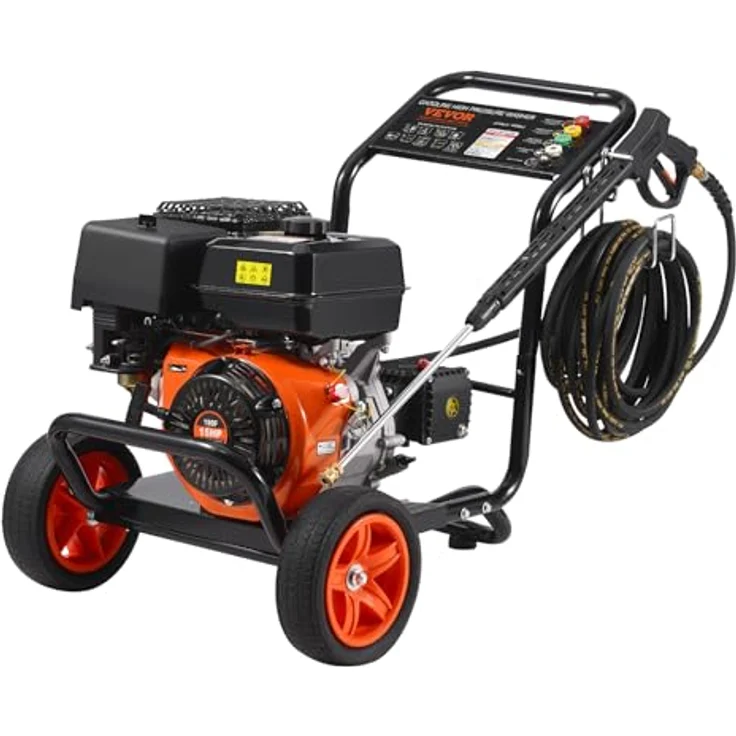 VEVOR Gas-Hochdruckreiniger G250A, 4400 PSI, 15 l/min mit Kupferpumpe, Spritzpistole, Verlängerungsstab und 5-Düsen-Set – Bild 9