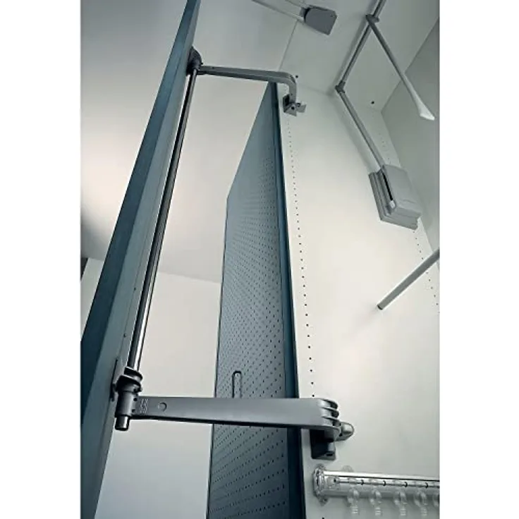 Servetto Schwenktürbeschlag MOTION-V KB 900 mm, Druckgussaluminium grau lackiert, 3D Verstellung, für Korpusstärke mind. 20 mm