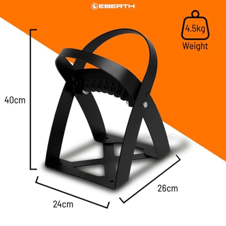 EBERTH Holzspalter Manuell LS5-MH, Spaltkeil aus Hartstahl, 40 cm hoch, für Holz bis 23 cm Durchmesser, Schwarz – Bild 2