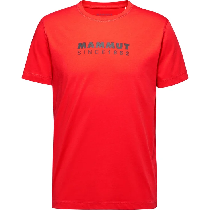 Mammut Core T-Shirt Logo, Herren Shirt aus 100% organischer Baumwolle, rot, Größe S