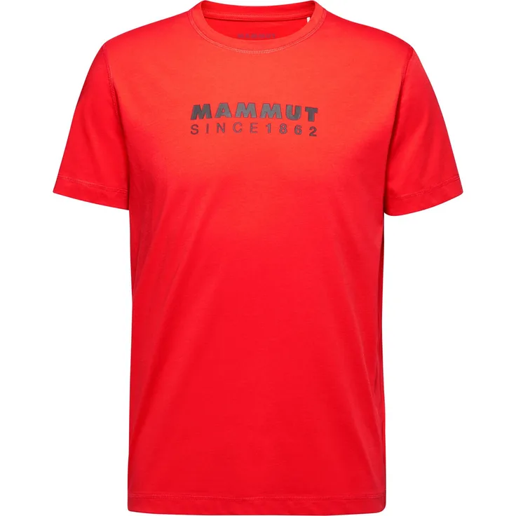 Mammut Core T-Shirt Logo, Herren Shirt aus 100% organischer Baumwolle, rot, Größe S