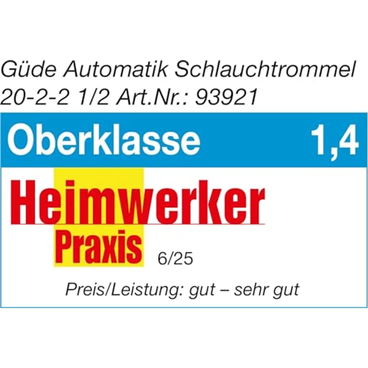 Güde Schlauchaufroller Güde Automatik Schlauchtrommel 20-2-2 1/2 schwenkbar inkl. 20m Schlauc, Wandmontage, 180° schwenkbar – Bild 9