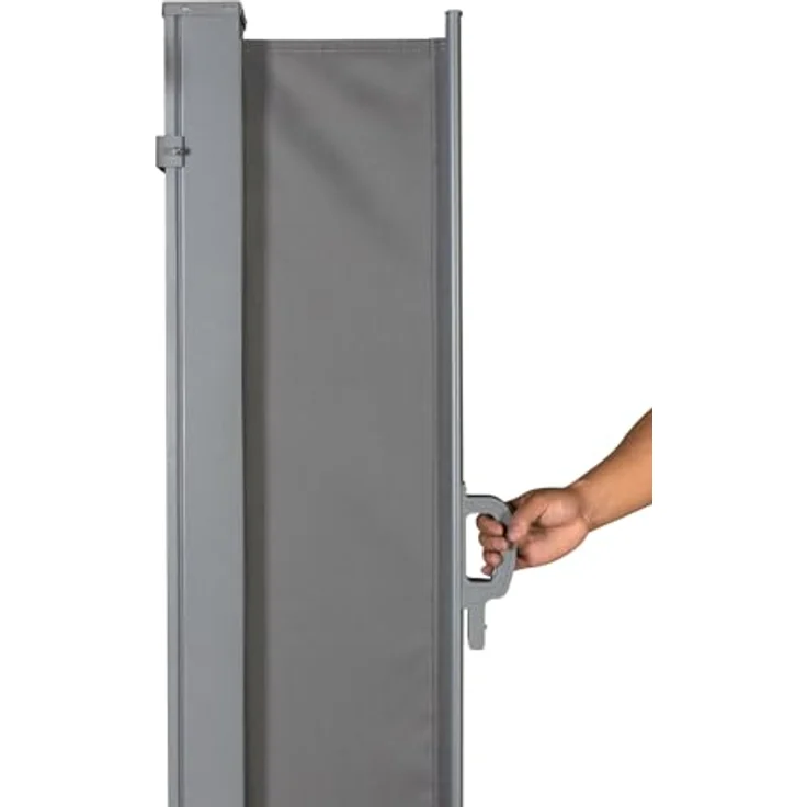 SVITA Seitenmarkise ausziehbar Sichtschutz Balkonmarkise UV50+Terrasse 500x160cm Hellgrau – Bild 5