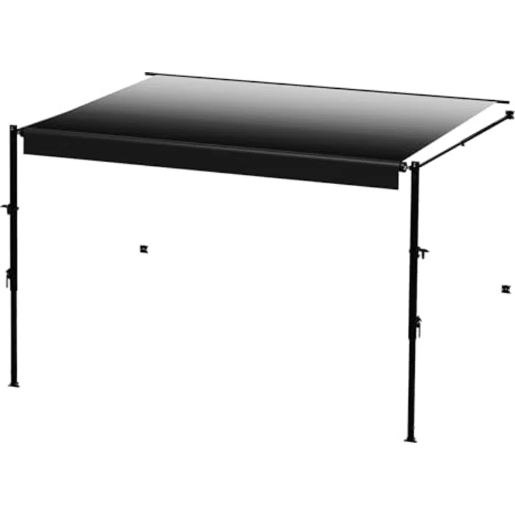 VEVOR einziehbare Wohnmobil-Markise, 248,64 cm, wasserdicht, mit Aluminiumrahmen und schwarzem Farbverlaufsstoff – Bild 10