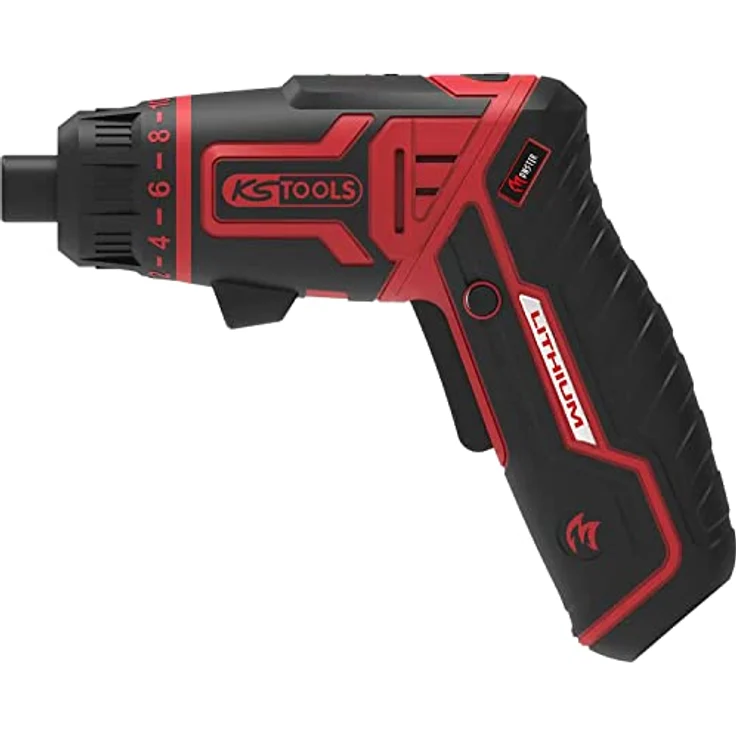 KS Tools eMONSTER 1/4“ Akku-Bit-Schrauber-Satz, 27-tlg., 3,6V mit ergonomischem Griff, USB-C aufladbar, Drehmomentvorwahl, LED-Arbeitslicht, in Kunststoffbox – Bild 14