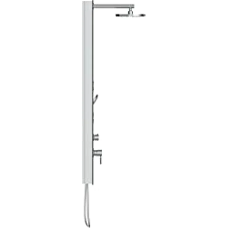 SCHÜTTE 60033 Duschpaneel Glas Ibiza, mit Massagedüsen, Wellness Regendusche, farbiges Sicherheitsglas, Duschsystem, 22 cm Duschkopf, Duschset inkl. Handbrause, Anthrazit – Bild 2