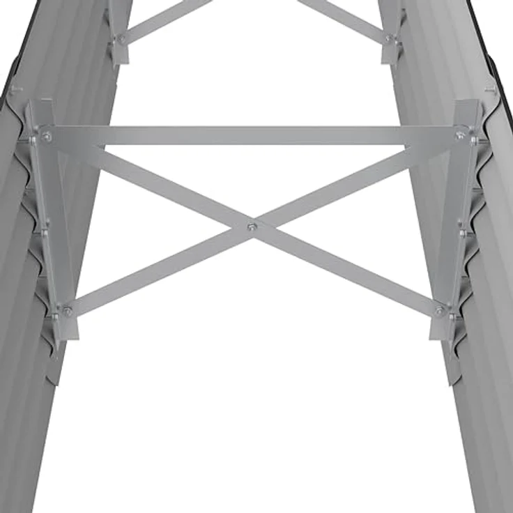 vidaXL Hochbeet, Anthrazit pulverbeschichteter Stahl, 224 x 40 x 36 cm – Bild 6
