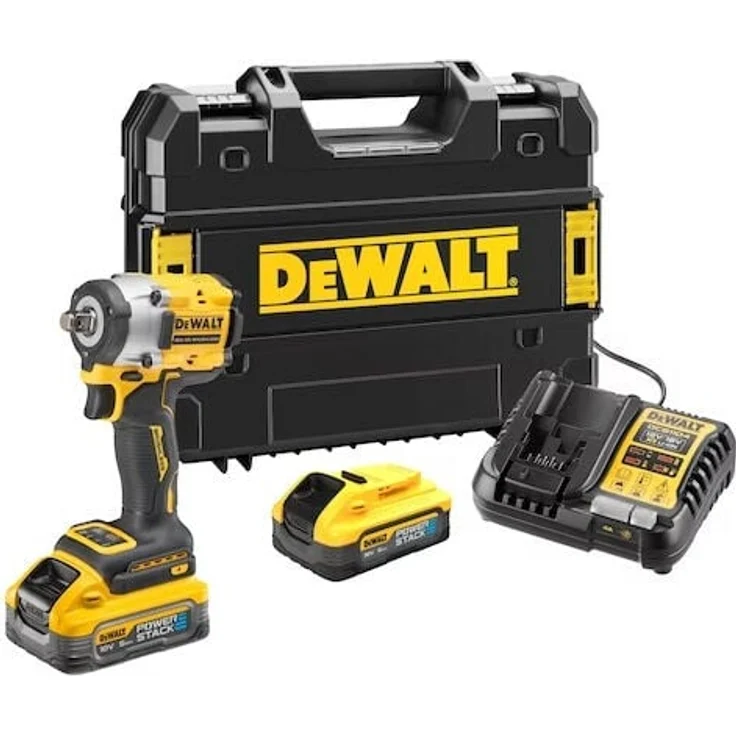 Dewalt 1/2' XR 18V DCF921H2T-QW, Drehschlagschrauber mit 5Ah Li-Ion Akku, 406 Nm mit Sicherheitsring