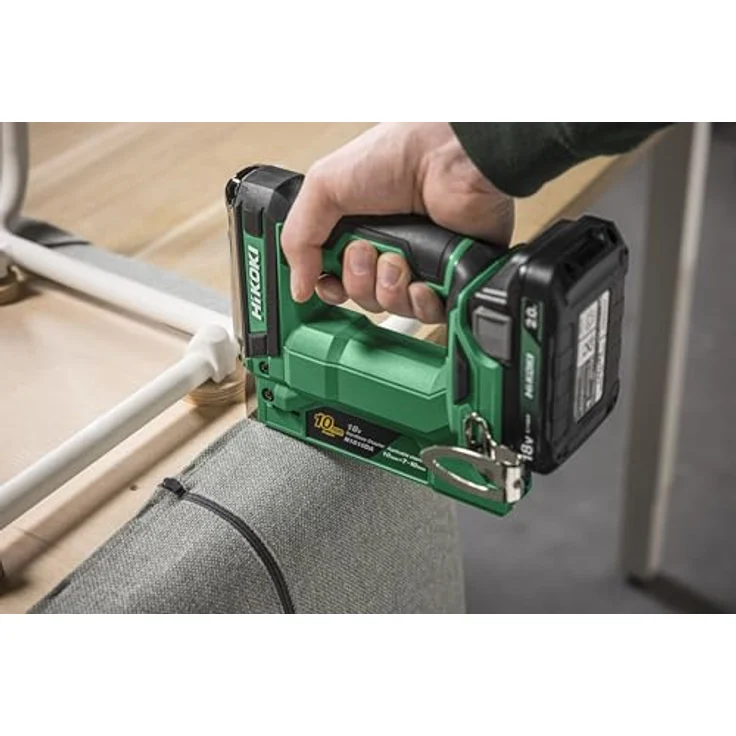 HiKOKI N1810DA N1810DAW4Z Akku-Nagler, 18V/5,0 Ah, kompakt und leicht, hohe Heftgeschwindigkeit bis 5 Klammern/Sekunde, langlebiges Metall-Frontgehäuse – Bild 2