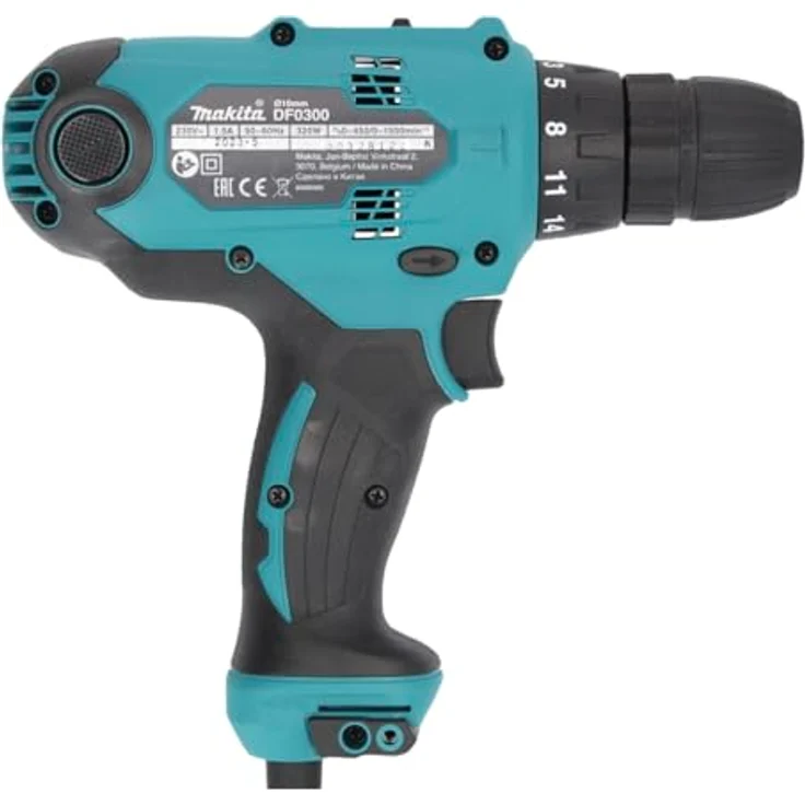 Makita DF0300 Bohrmaschine Ohne Schlüssel 1500 RPM Schwarz, Blau 1,2 kg – Bild 4
