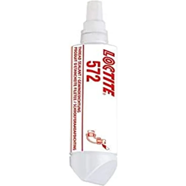 Loctite 572, Thixotropes Dichtungsprodukt für Metall-Rohrgewinde, 50 ml, härtend und nachjustierbar, -55 °C bis +150 °C