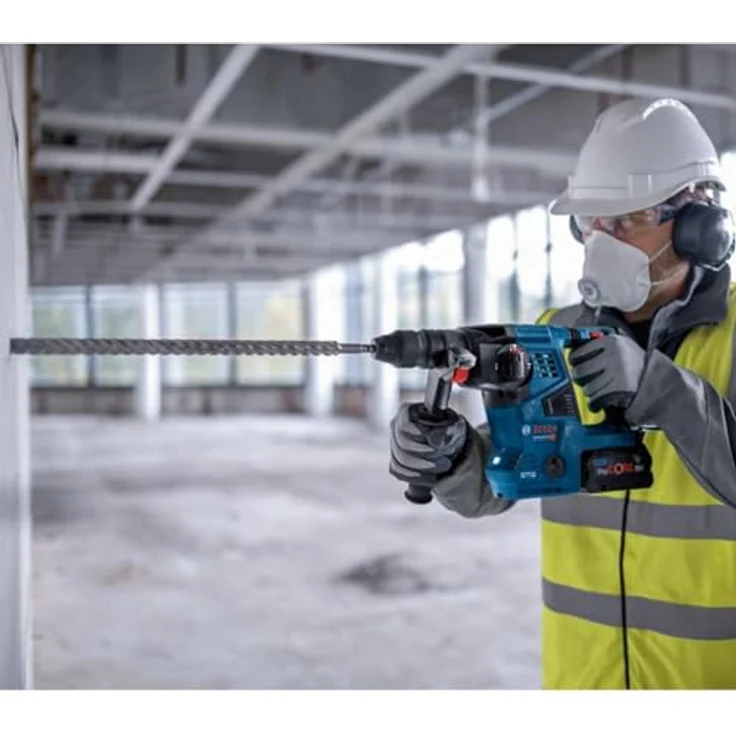 BOSCH Bohrhammer Akku-Bohrhammer GBH 18V-28 CF Professional solo, 18Volt - KickBack Control, Vibration Control, bürstenloser Motor, Bluetooth Connectivity, LED-Lampe – Bild 3