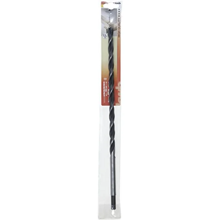 kwb Holz-Spiralbohrer 12 mm, extra langer Balkenbohrer 400 mm, schwarz, für präzise Bohrungen in Hartholz und Weichholz – Bild 2
