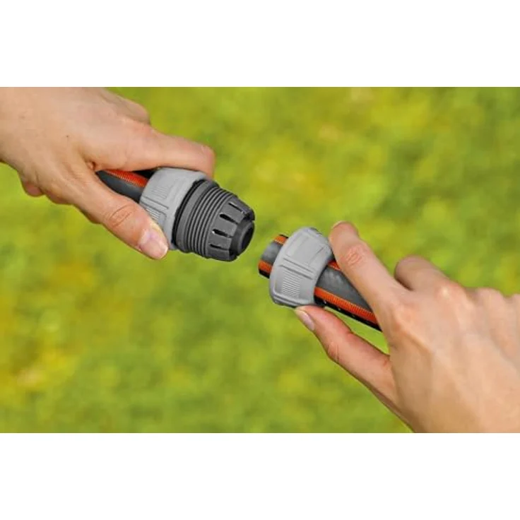 GARDENA Reparator-Satz 13 mm (1-2 Zoll) und 15 mm (5-8 Zoll): Schlauchreparatur einfach ohne Werkzeug, Power Grip, speziell geformte Klemmmutter (18280-20) Bewässerungszubehör – Bild 5