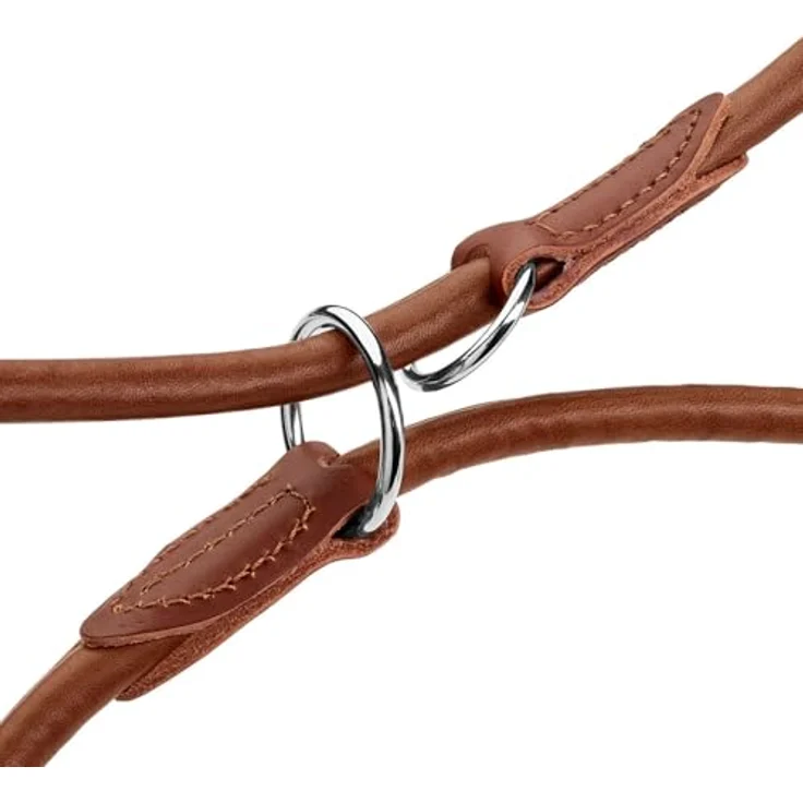 HUNTER Verstellbare Führleine Round & Soft Canadian Up Farbe Cognac, Größe 8/200 - Vielseitige Premiumleder-Leine für Hunde, Made in Germany – Bild 4