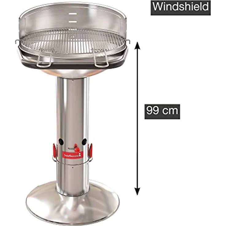 Barbecook Holzkohlegrill Loewy 50 SST, grau, 51,6 x 60 x 98,24 cm, 2234512000 – Bild 5