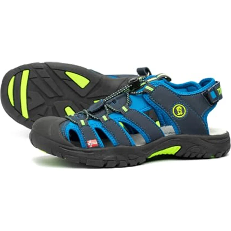 Trollkids Kid's Kvalvika Sandale, Sicherheitssandalen mit Zehenschutz, Blau, Größe 30 – Bild 5