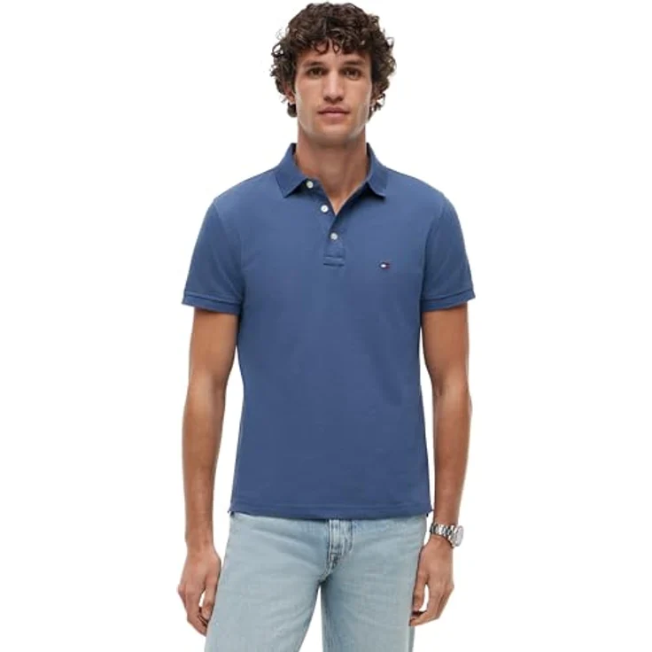 Tommy Hilfiger Poloshirt 1985 SLIM POLO aus leicht strukturiertem Piqué-Material, atmungsaktiv – Bild 2
