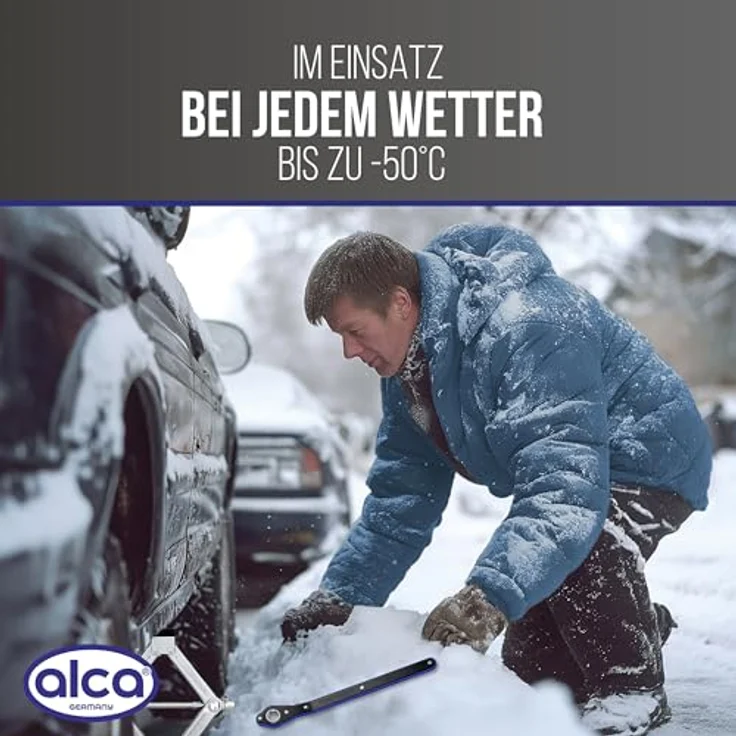 alca Wagenheber Scherenwagenheber mit Ratsche 1,5t Hubhöhe 104-380mm für Auto/SUV/MP, leicht und robust, drehbarer Sattel, extrem leicht bedienbar, blau – Bild 5
