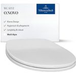 Villeroy & Boch Omnia classic WC-Sitz, Duroplast, Weiß, mit Edelstahl-Scharniere