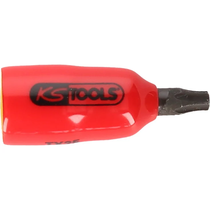 KS Tools Torx-Bit Stecknuss, 1/4" mit Tauchisolierung für Torx-Schrauben, T25, brüniert, 1000V geprüft – Bild 1