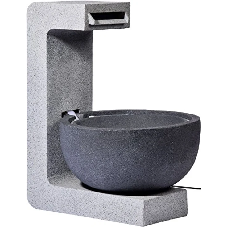 dobar Großer Design-Gartenbrunnen mit runder Schale 52 cm x 44 cm x 65 cm – Bild 6