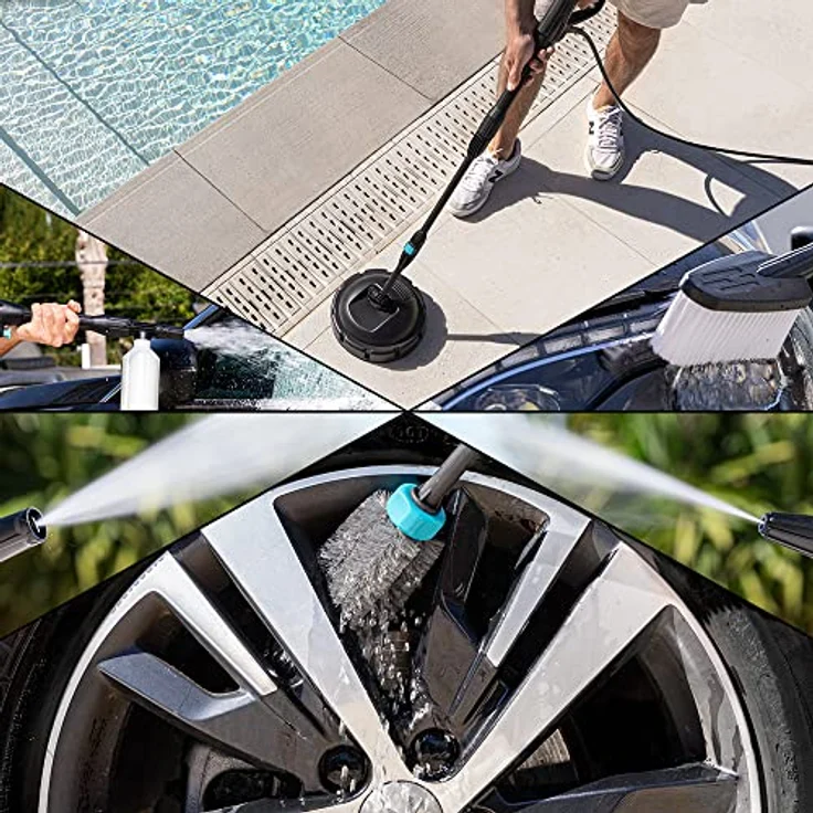 Cecotec Hydroboost 1600 Hochdruckreiniger, 135 bar Druck, 468 l/h Fördermenge, 8 m Schlauch, Blau, EU Plug – Bild 9