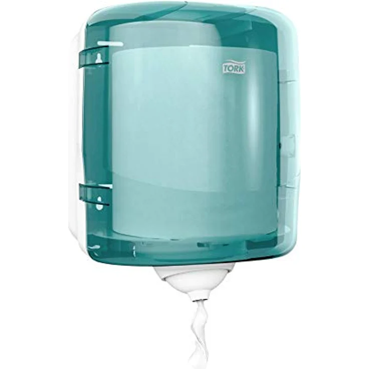 Tork Reflex Single Sheet Dispenser, Papierhandtuchspender mit hygienischer Einzelblattentnahme, Türkis und Weiß – Bild 3