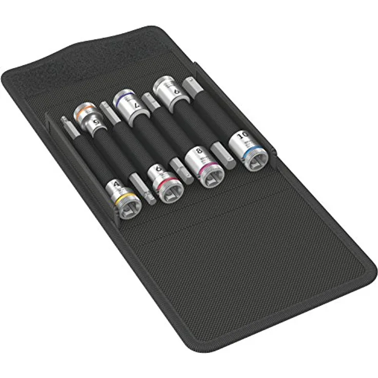ELC Bit- und Steckschlüsselset Wera 8740 B HF 1, Zyklop Bitnuss-Satz mit 3/8"-Antrieb, inklusive 4 Kreuzschlitz- und 2 Schlitz-Schraubendrehern