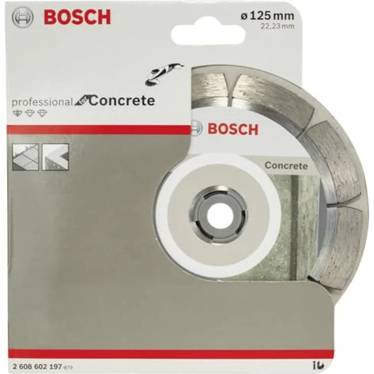 Bosch Professional Diamanttrennscheibe Standard für Concrete, 125 x 22,23 x 1,6 x 10 mm, 1-er Pack, 2608602197 – Bild 2