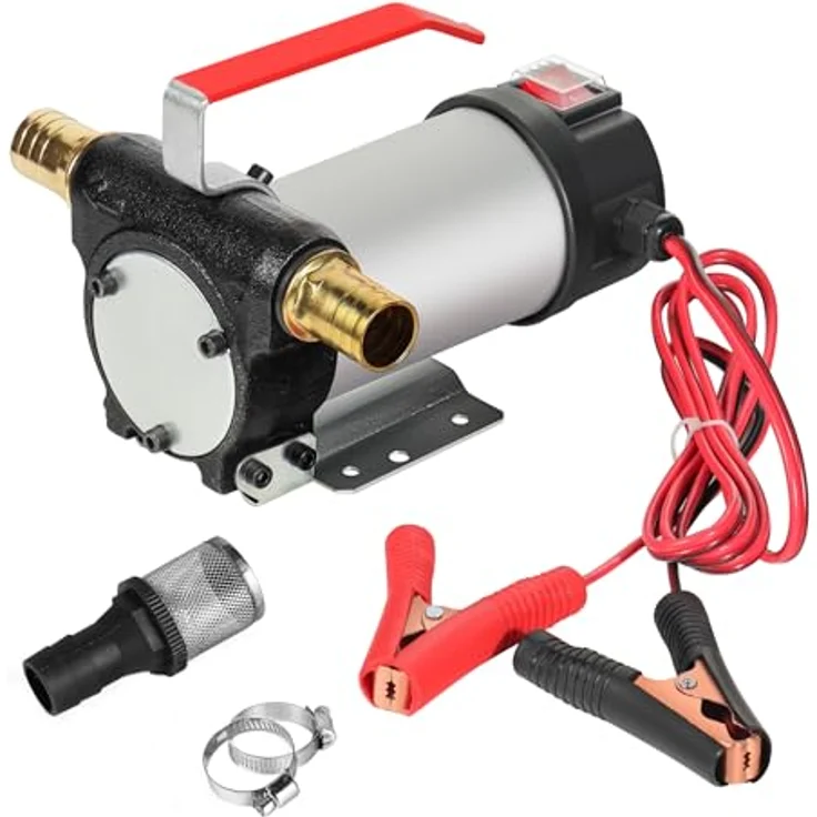 WilTec Bio Dieselpumpe Heizölpumpe selbstansaugend 12V - 160W 40l-min Umfüllpumpe Absaugpumpe - WilTec 4250390855841 – Bild 2