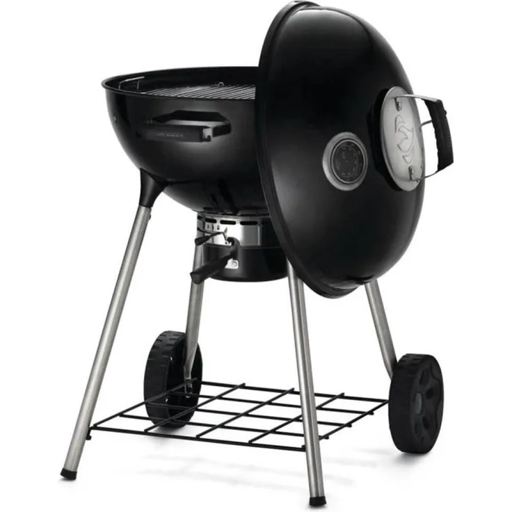 Napoleon Premium Kessel Holzkohlegrill (57 cm), Edelstahlgrillrost, integriertes Thermometer, präzise Temperaturkontrolle
