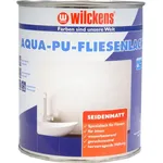 Wilckens Aqua-PU Fliesenlack Weiß Seidenmatt 0,75 l – Wasserbasiert, für Wandfliesen in Bad & Küche, hohe Haftung