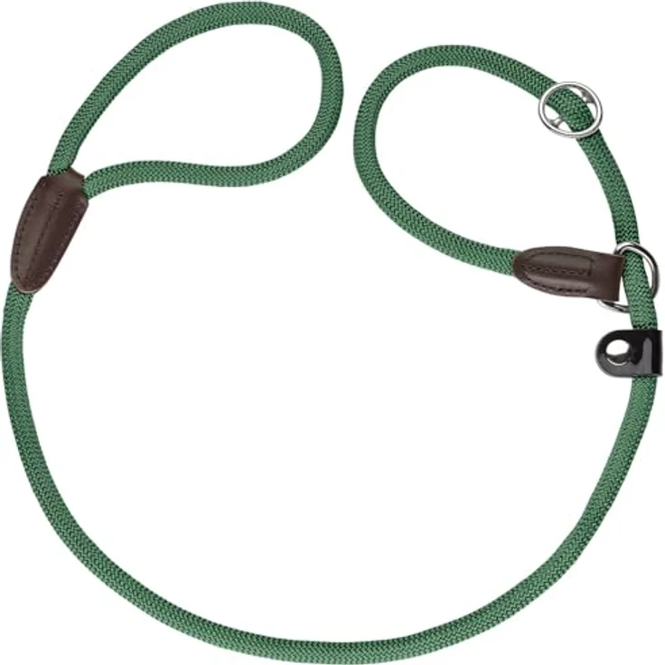 HUNTER Retriever-Leine Freestyle (dunkelgrün, stufenlos verstellbare Halsung, strapazierfähiges Polyamid) – Bild 2