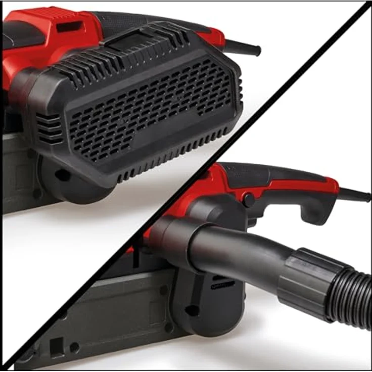 Einhell Bandschleifer TE-BS 850 E, 850 W, 400 m/min Schleifbandgeschwindigkeit, Staubabsaugung, stationärer Einsatz, inkl. Zubehör – Bild 4