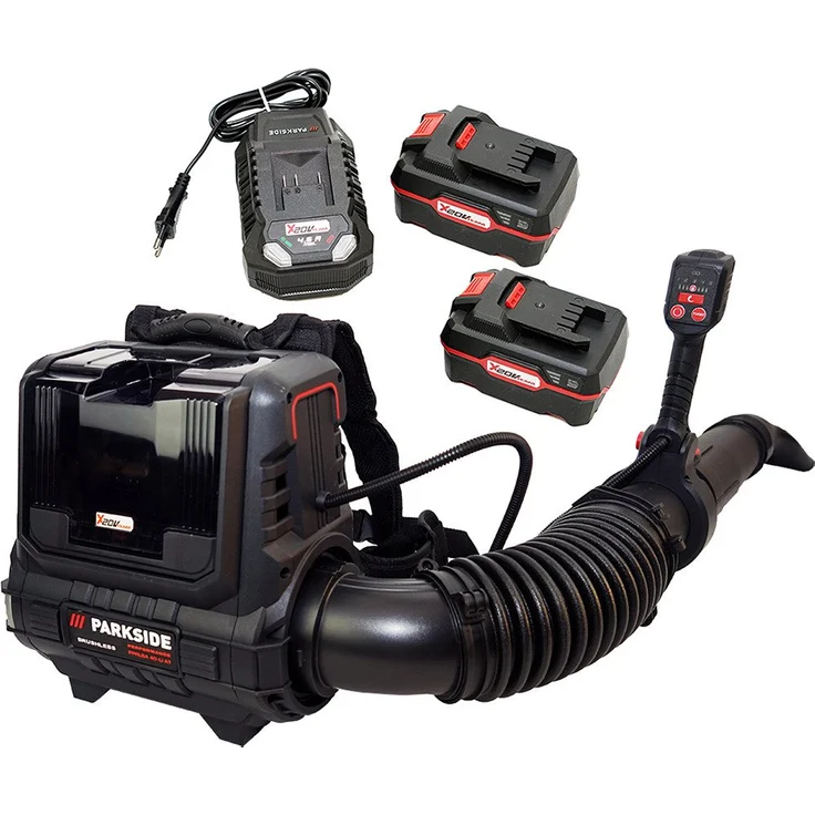 PARKSIDE PERFORMANCE® Akku-Laubbläser 40V Rucksack Laubbläser PPRLBA 40 inkl 2x4Ah Akku, bürstenloser Motor, leistungsstarkes Turbinengebläse, 5-stufige Drehzahlregelung, grün – Bild 1