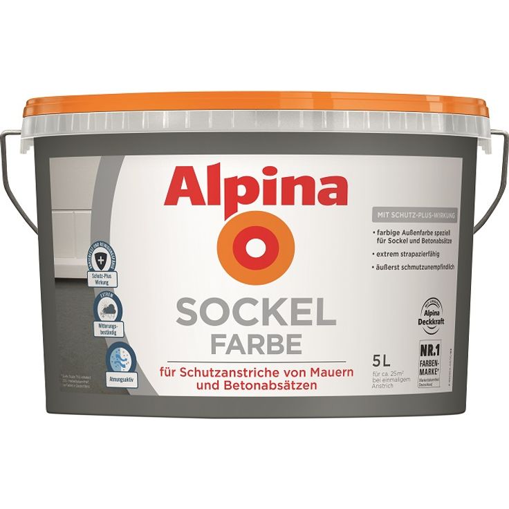 Alpina Sockelfarbe Matt 5L Grau