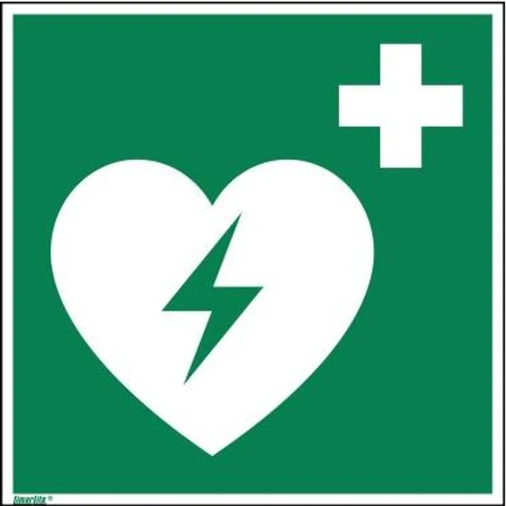 Neutralware Hinweisschild 20x20 cm (BxH) E010 Automatisierter externer Defibrillator Hart-PVC