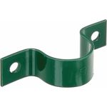 Alberts Rohrschelle | zur Befestigung von Zaunpfosten an Mauern | verzinkt, grün kunststoffbeschichtet | für Pfosten-Ø 38 mm | 10er Set 
(855390)