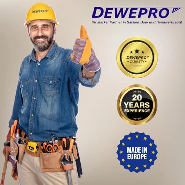 DEWEPRO® Mörtelrührer, verzinkter Farbrührer ø120x660mm, ideal für Mörtel, Farben, Putz und Estrich – Bild 5