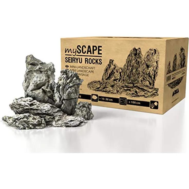ARKA mySCAPE-Rocks Seiryu | Mini-Landschaft | Natur Aquarium Steine für einzigartige Aquascapes im Süßwasser Aquarium & Aufbauten in jedem Terrarium | Ca. 10-30 cm | Ideal zu bepflanzen | Inhalt: 10kg