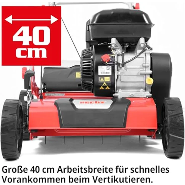 HECHT Benzin Vertikutierer 5644, 4-Takt-Motor mit 42 cm Arbeitsbreite, 2 Walzen und 45-Liter-Fangkorb – Bild 4