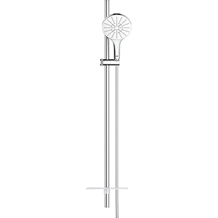 GROHE Rainshower SmartActive 150 Brausestangenset, Moon White/Chrom, 900mm, 3 Strahlarten, 8,5 l/min, Silverflex 1,750mm – Bild 2