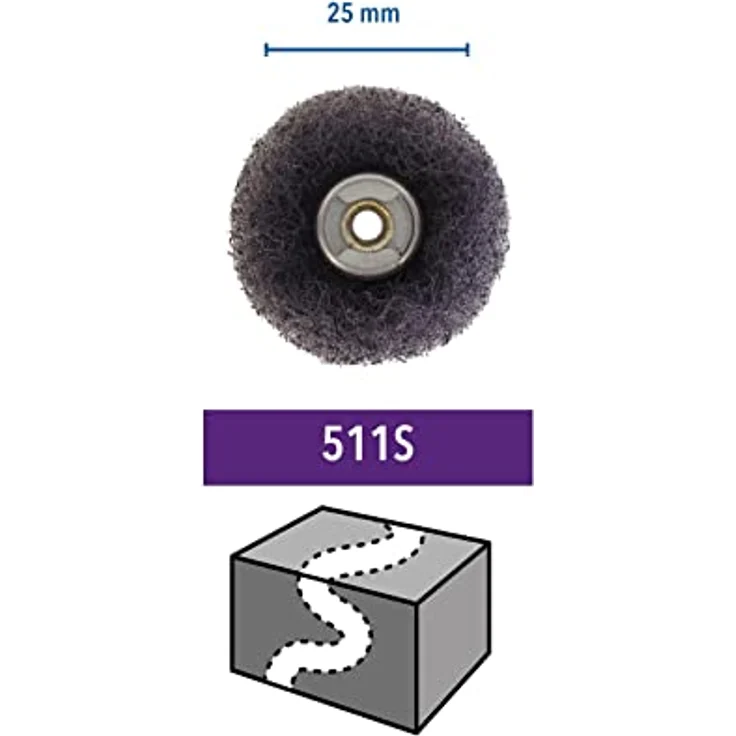 Dremel 511S SpeedClic Mehrzweck Feinschleifscheiben, Zubehörsatz für Multifunktionswerkzeug mit 2 Feinschleifscheiben zum Schleifen von Metall, Kunststoff, Stahl, Holz - Preisvergleich – Bild 2