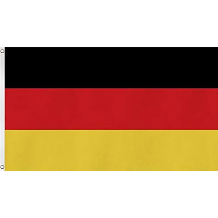 normani Hissfahne Deutschland, Flagge 90x150 cm aus wetterfestem Polyester mit Messingösen, reißfest und UV-beständig – Bild 1