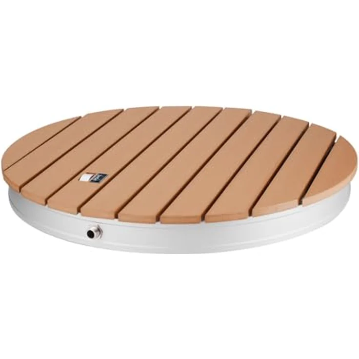 HOME DELUXE Gartendusche Bodendusche CALIA, Teak, bis zu 4 m Wasserfontänen, 18 Düsen, witterungsbeständige WPC-Bodenplatte – Bild 4